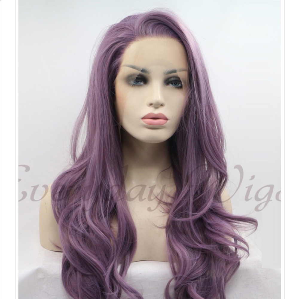 Lace front wig purple costume cosplay